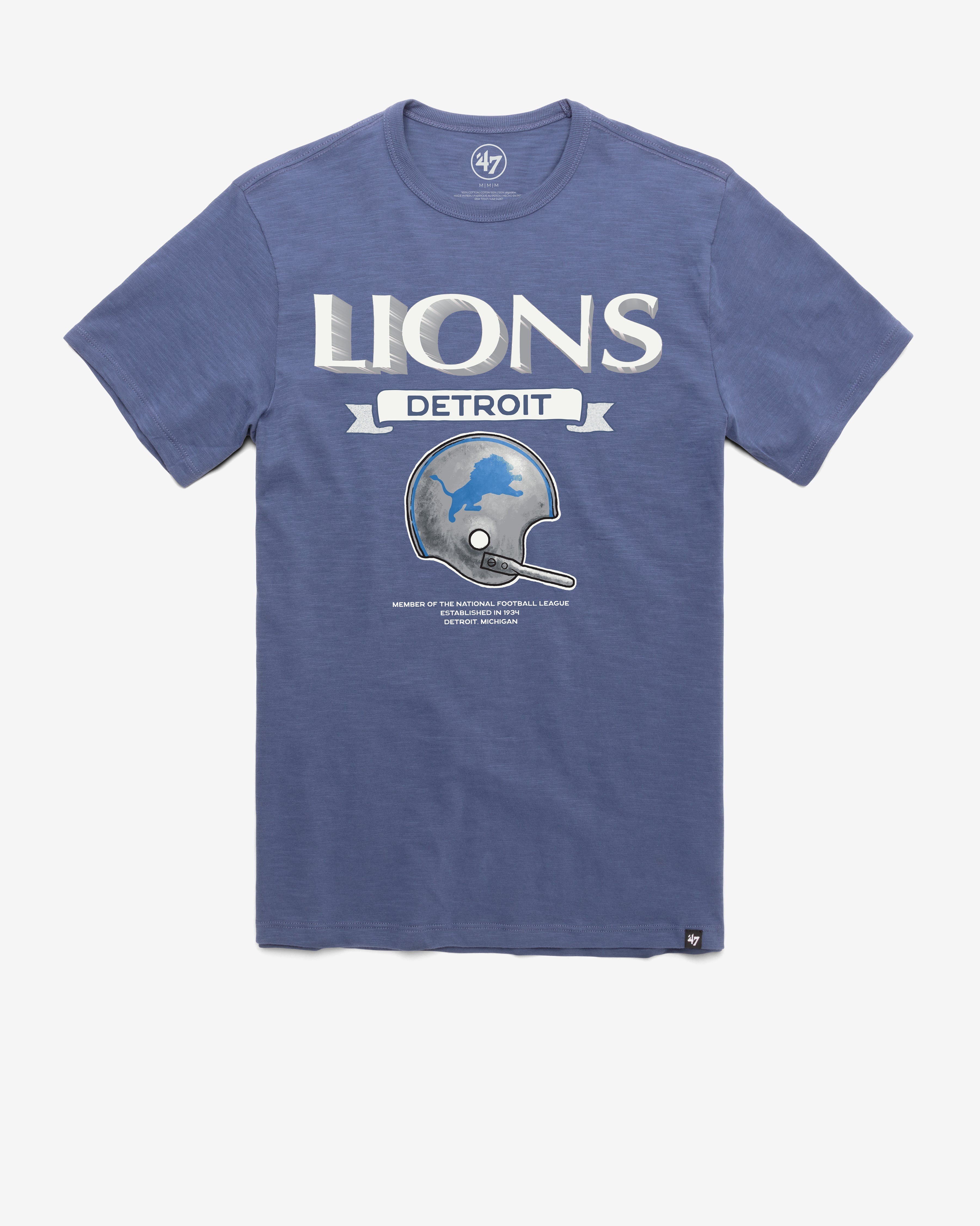 DETROIT LIONS HISTORIC LONG HAUL '47 SCRUM TEE