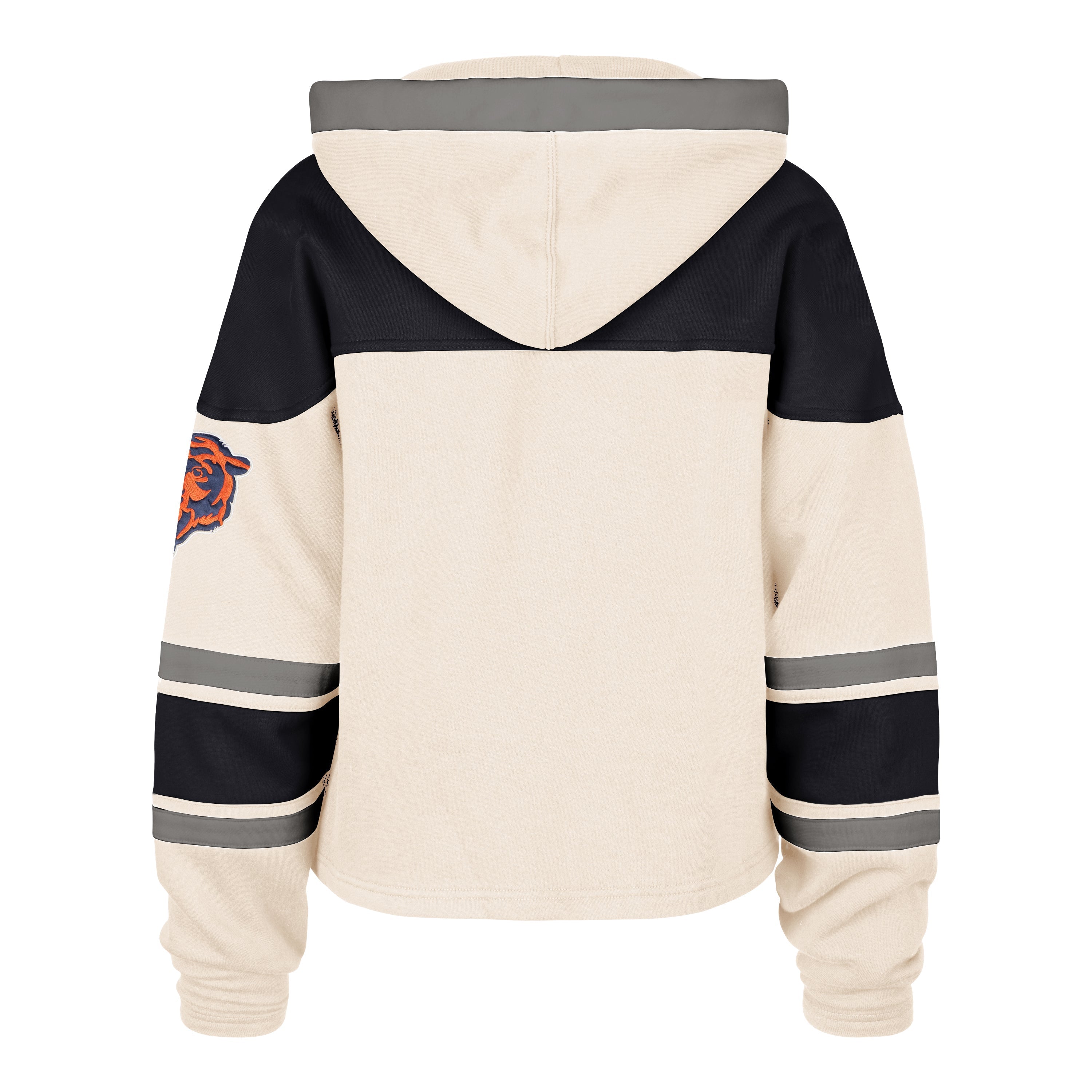 CHICAGO BEARS CHOP BLOCK CROPPED '47 SUPERIOR LACER HOOD WOMENS