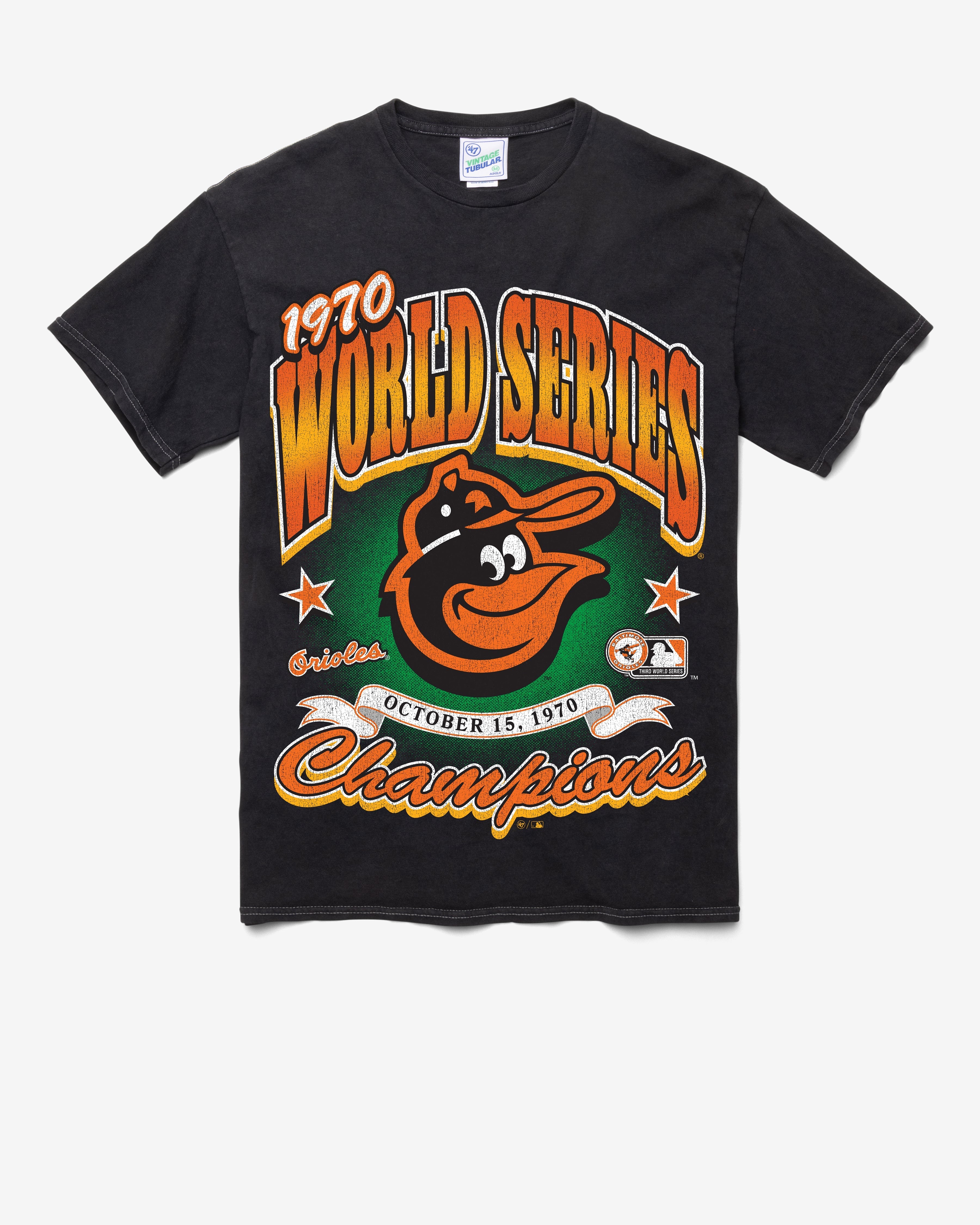 BALTIMORE ORIOLES COOPERSTOWN WORLD SERIES LOCKER VINTAGE '47 TUBULAR TEE