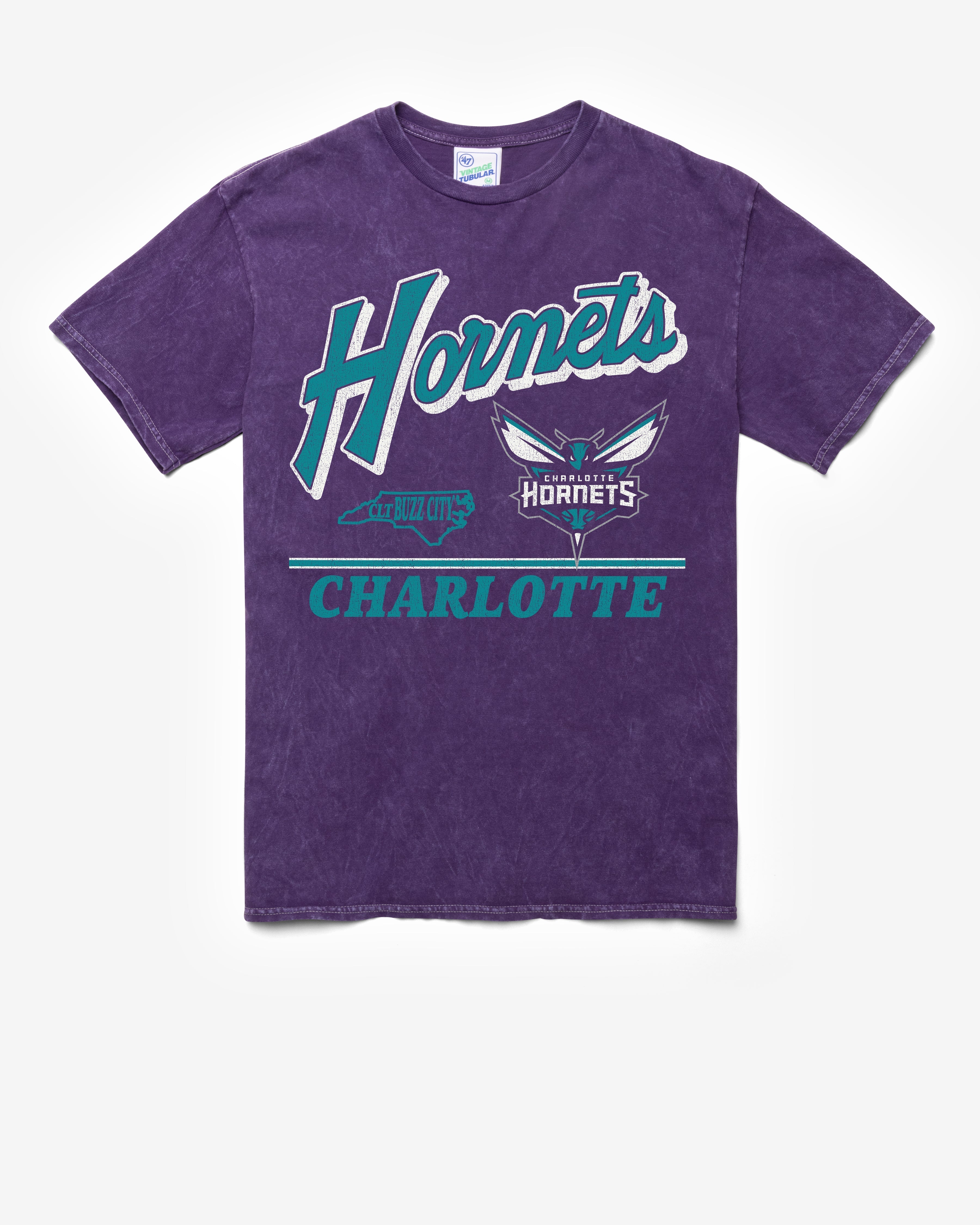 CHARLOTTE HORNETS FLY BY VINTAGE '47 TUBULAR TEE
