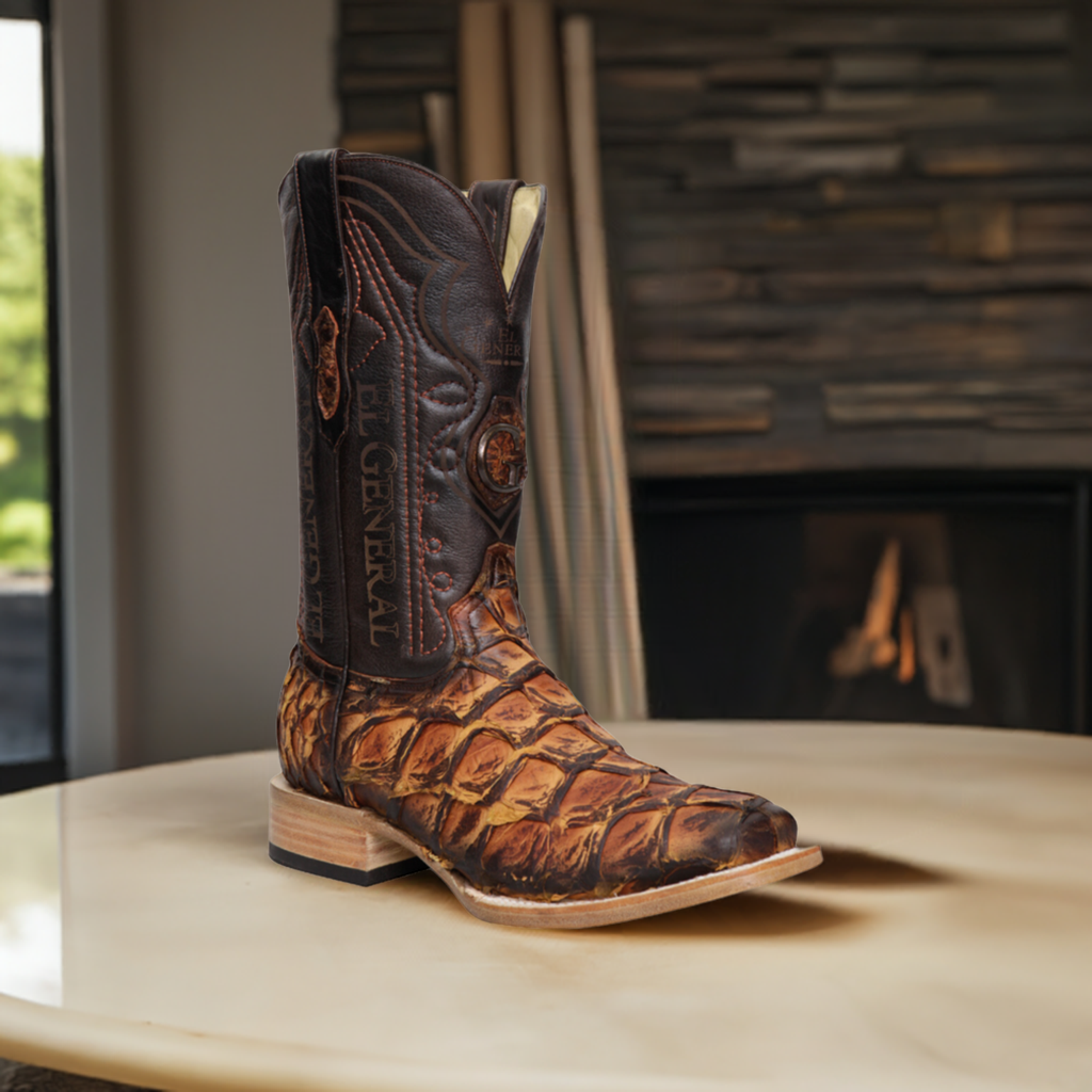 Botas Vaqueras Exoticas de Monster Fish Original para Hombre 'El General' - ID: 45085