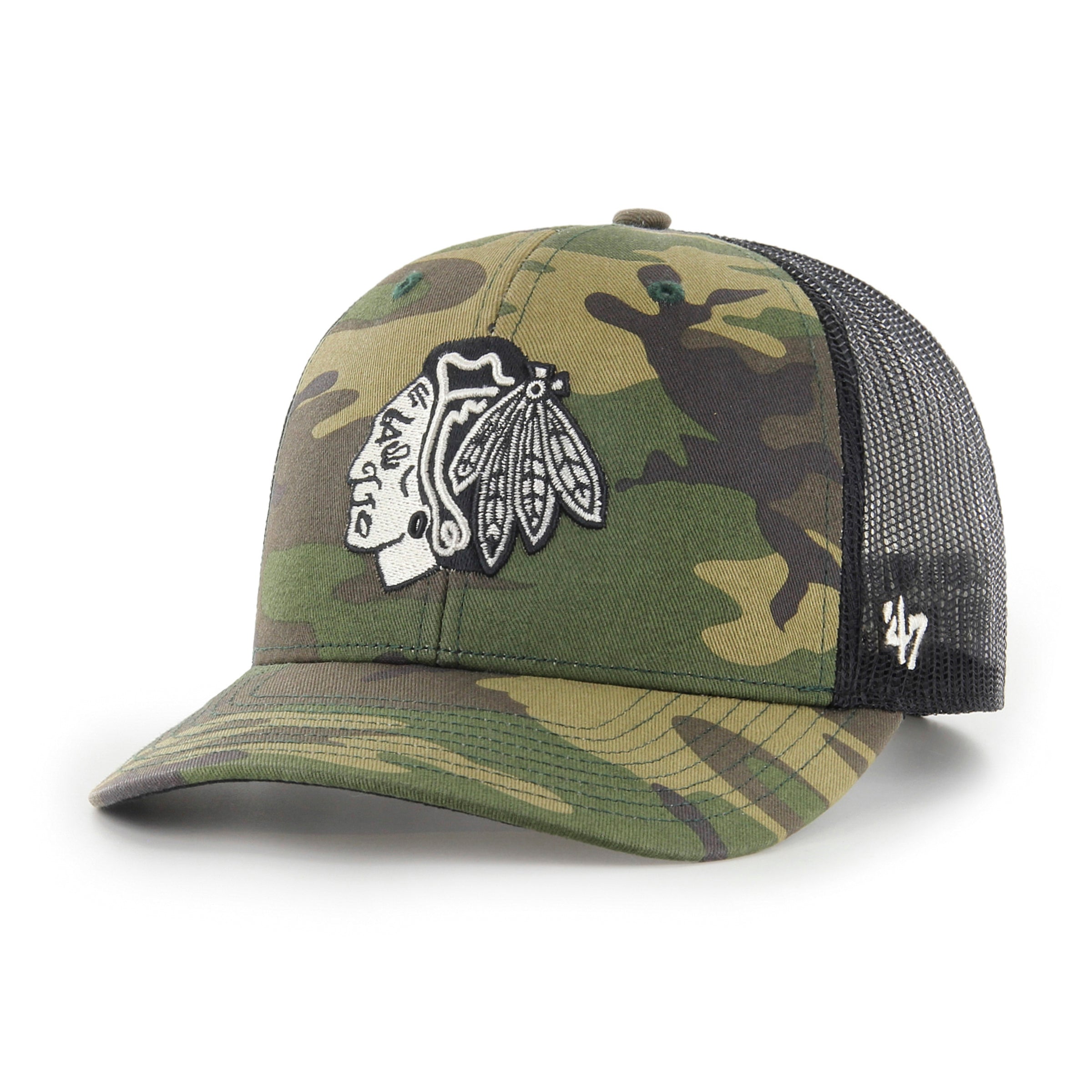 CHICAGO BLACKHAWKS CAMO '47 TRUCKER
