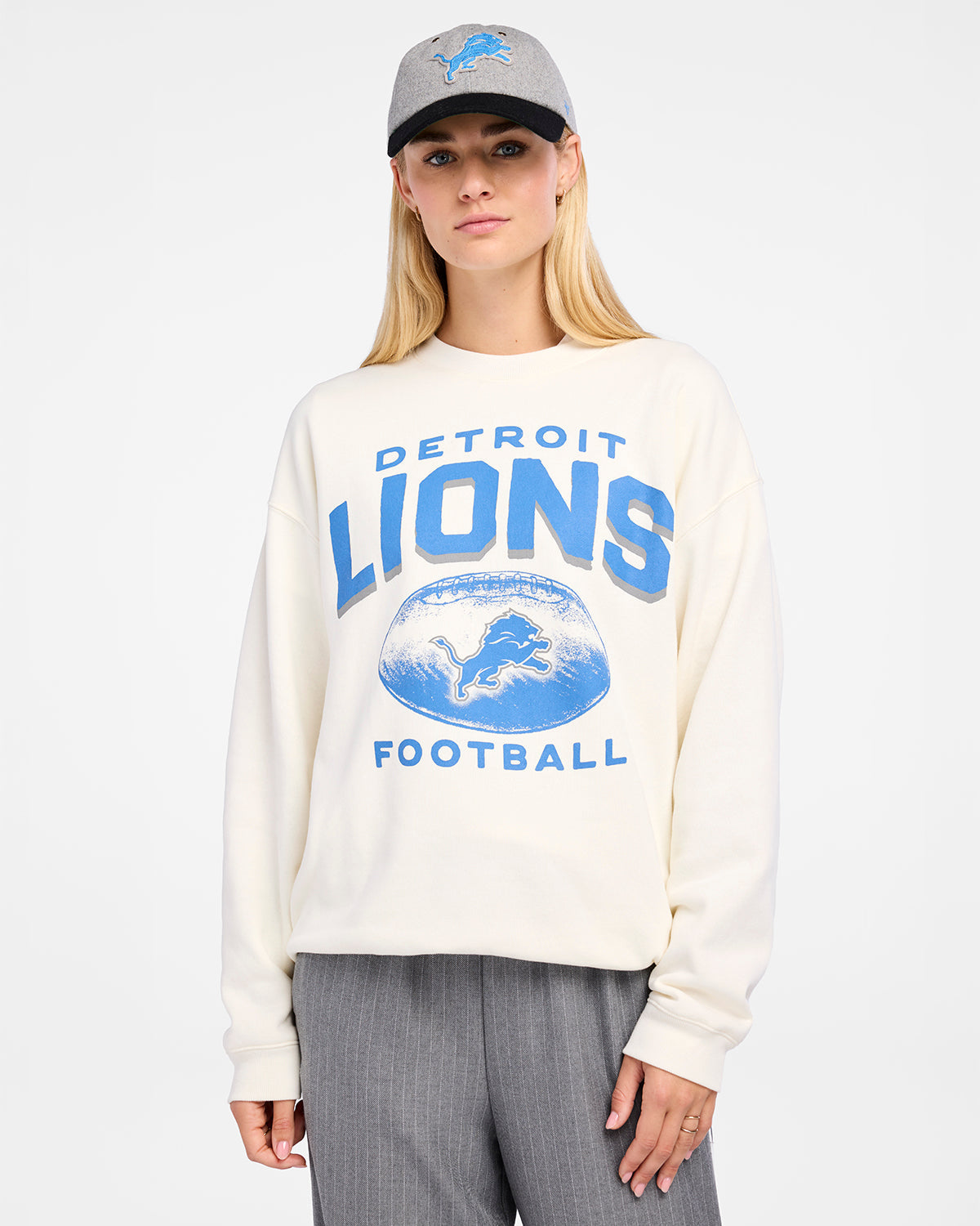 DETROIT LIONS ARCH CLOUD '47 OVERSIZED CREW WOMENS