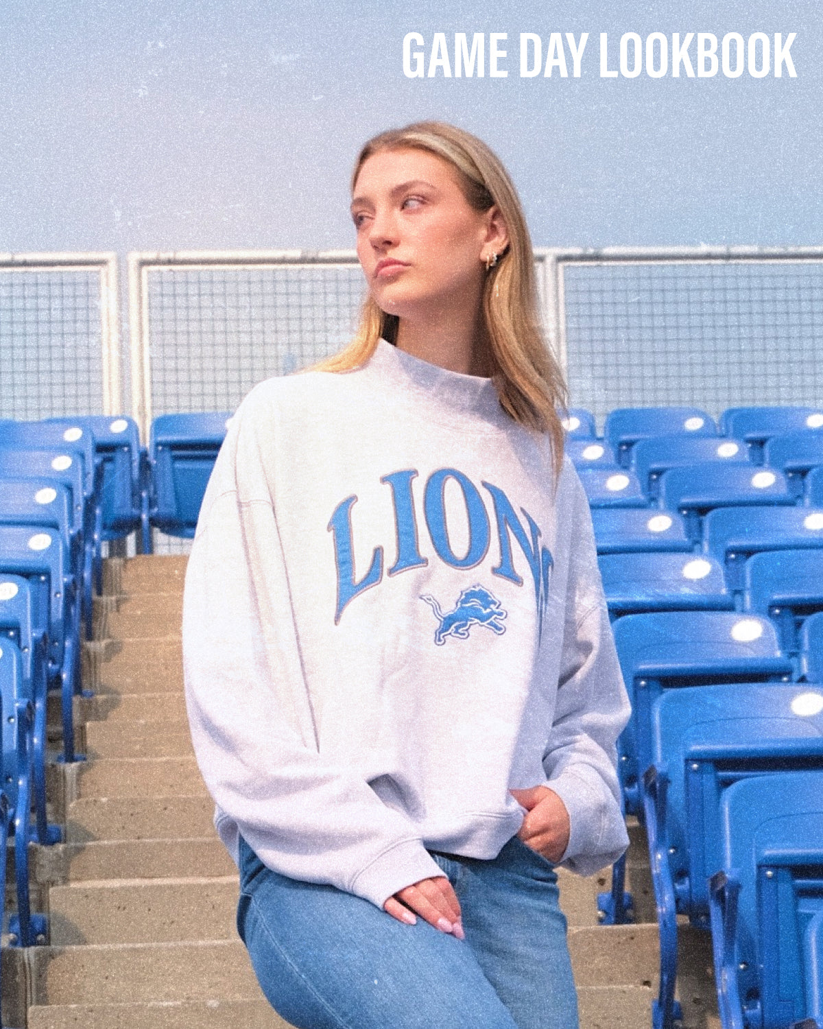 DENVER BRONCOS VANTAGE '47 MOCK NECK PULLOVER WOMENS